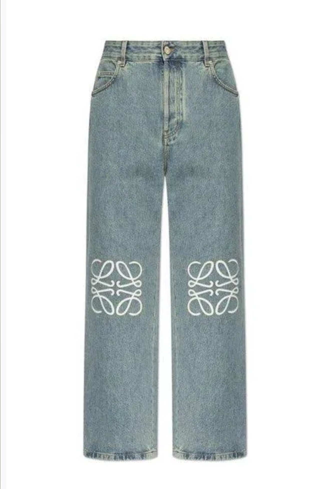Jeans met kniepatroon
