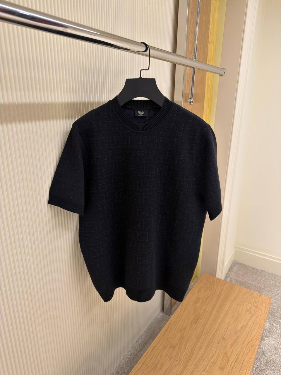 T-shirt Fendi Zwart FF Jacquard