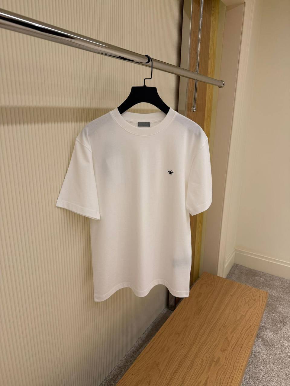 Dior – Micro Star Logo Premium T-shirt – Wit