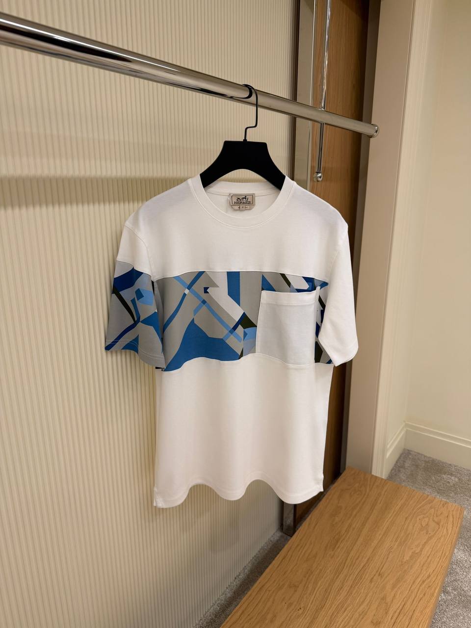 T-shirt Hermès Wit Geometrische Print