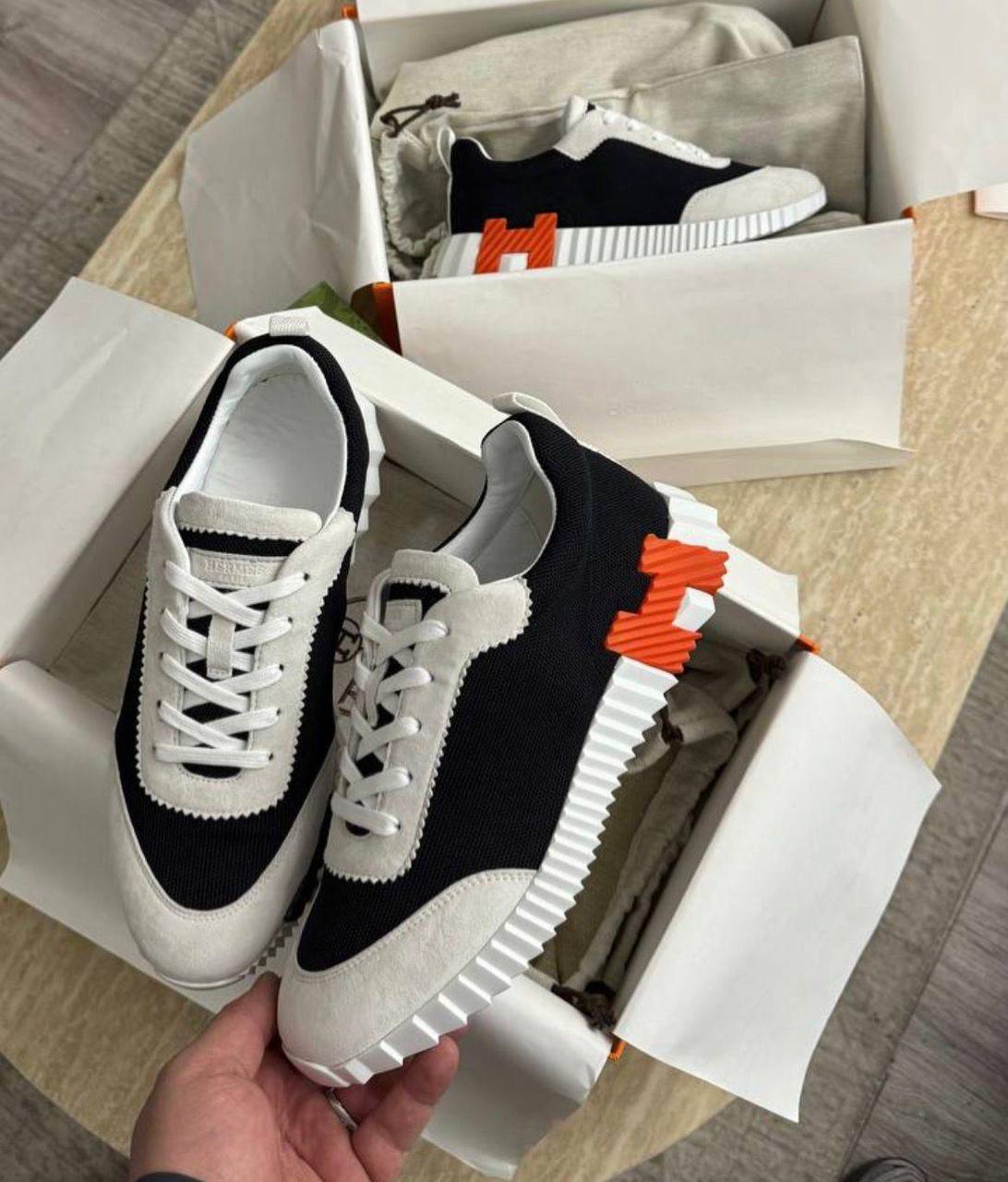 Hermes Bouncing Wit/Zwart/Oranje