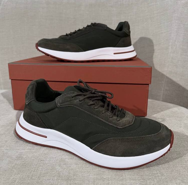 Loro Piana Week-End Walk Vert Kaki Foncé