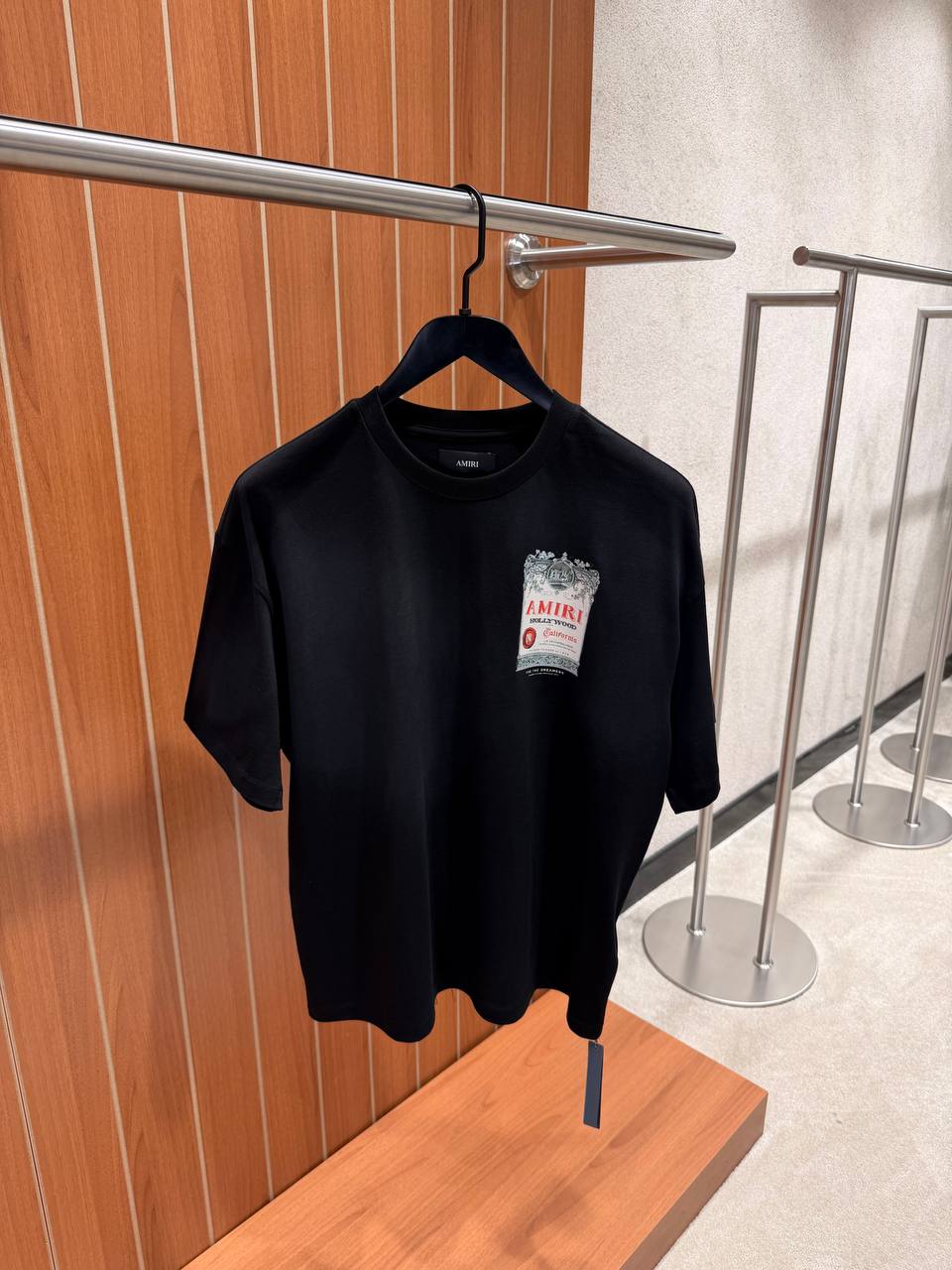 Amiri - Schwarzes T-Shirt Hollywood Kalifornien