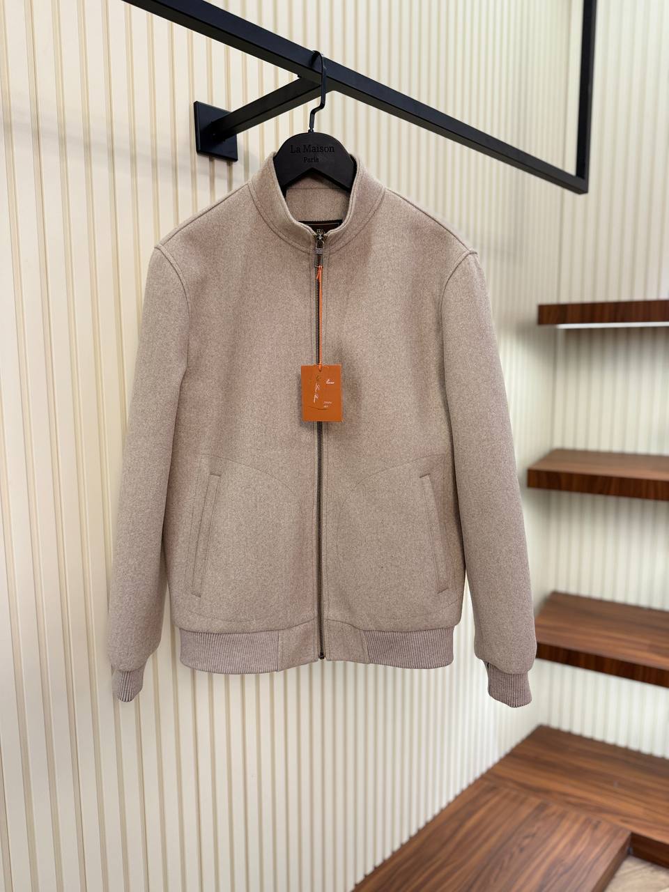 Veste Bomber Loro Piana Beige Cachemire