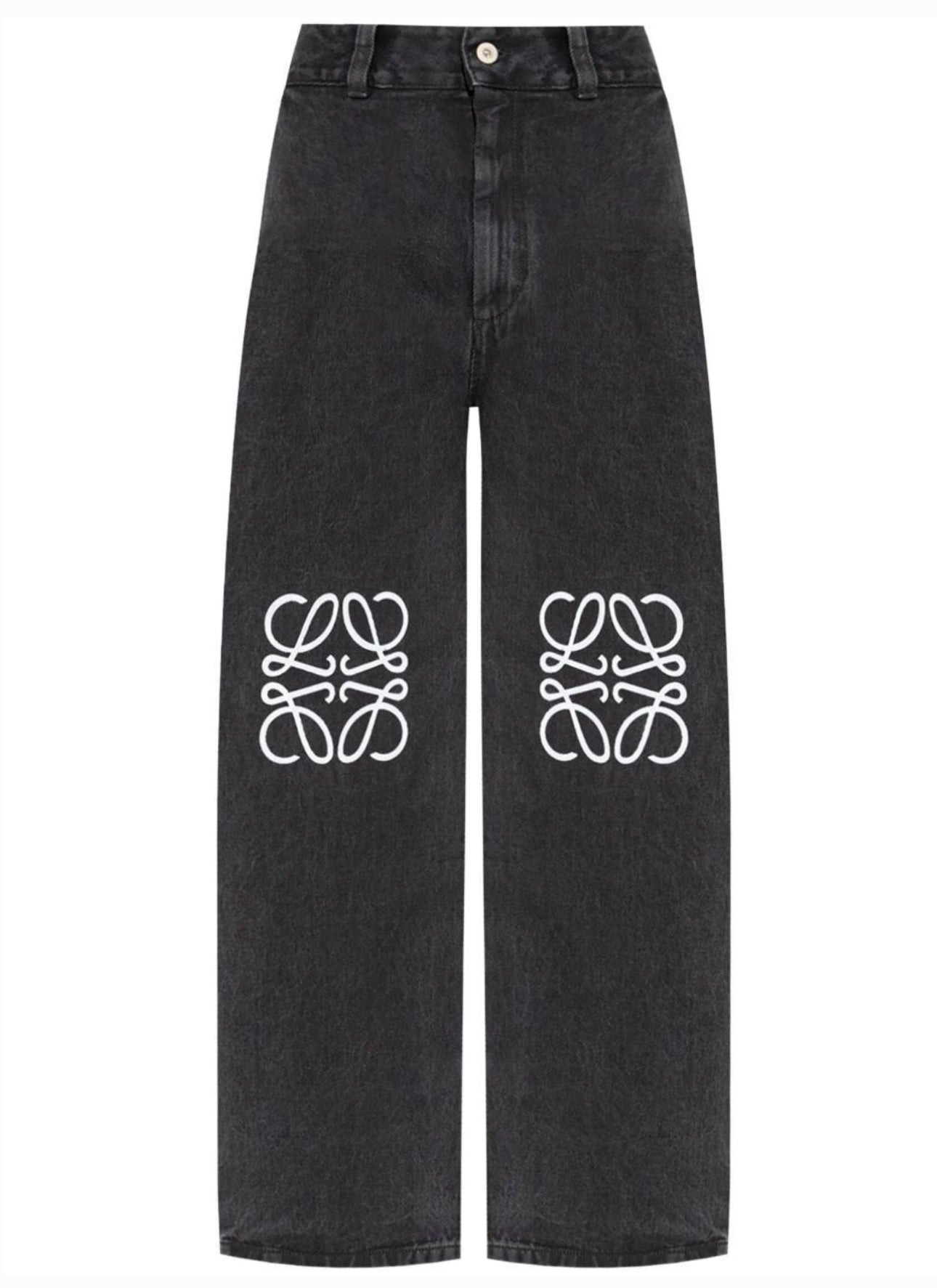 Jeans met kniepatroon