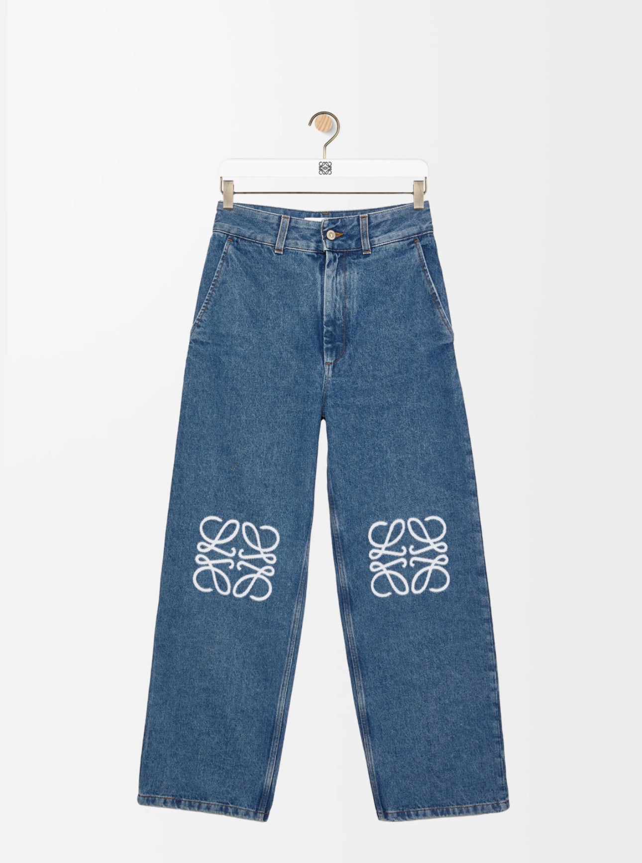 Jeans met kniepatroon