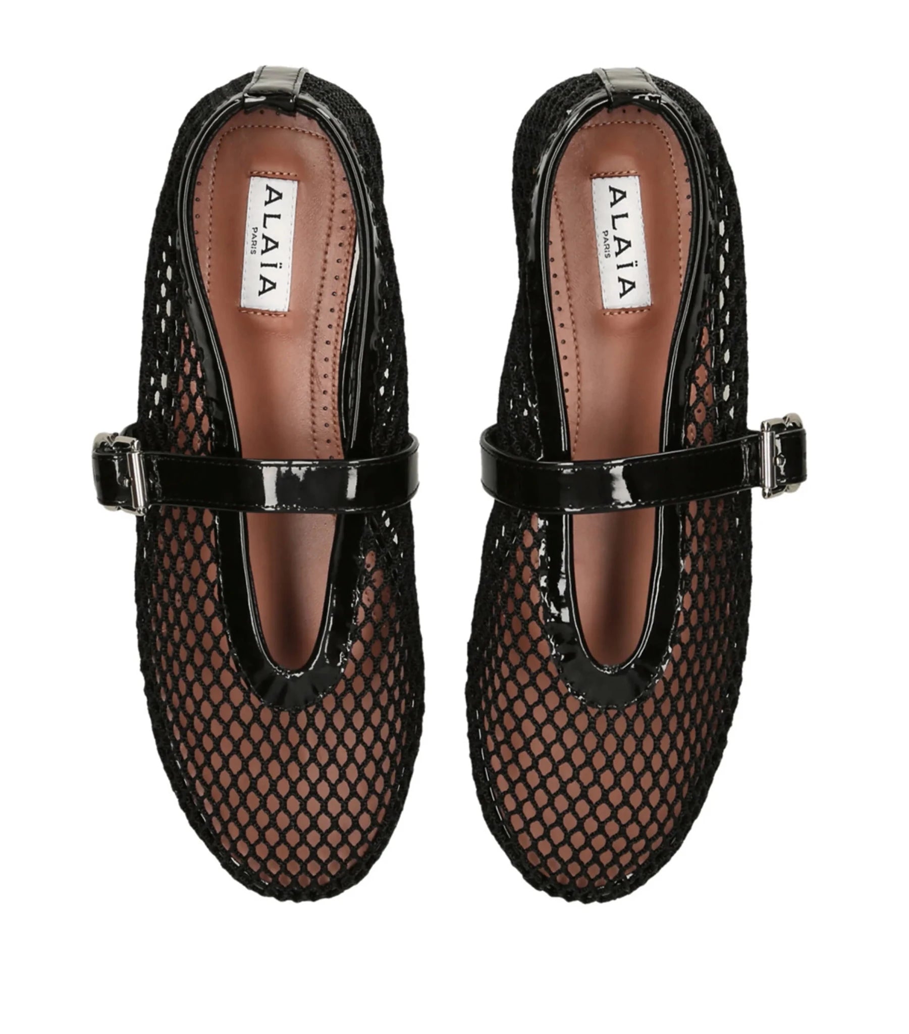 ALAÏ BLACK FISHNET BALLET FLATS - NV WARDROBE