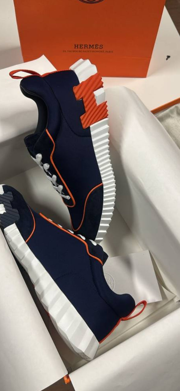 Hermès Sneaker Bleu Marine/Orange