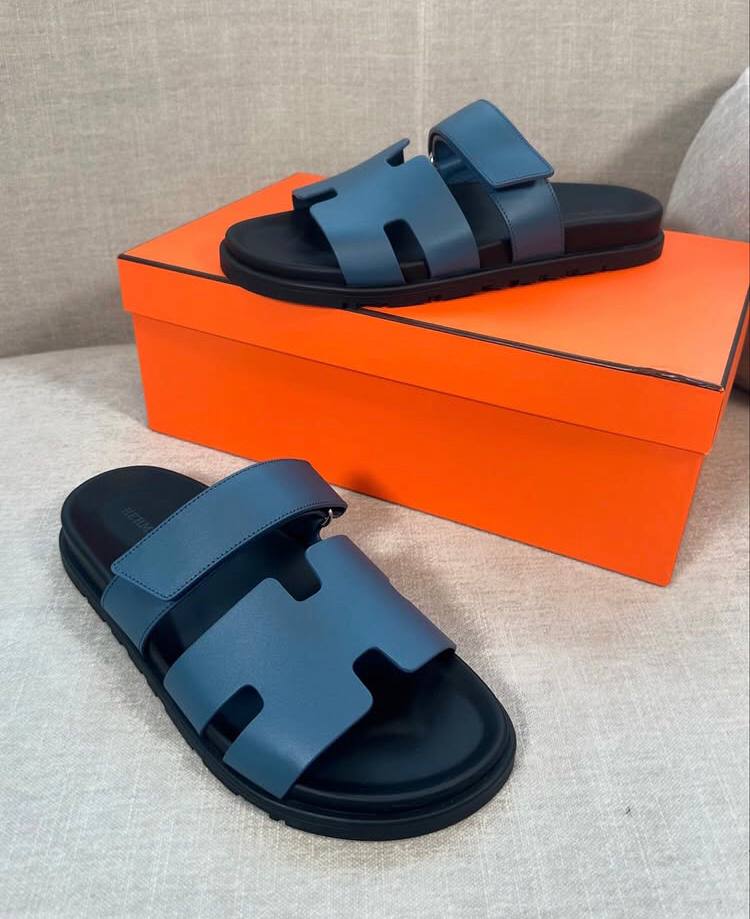 Hermès Chypre Sandal - Bleu Acier