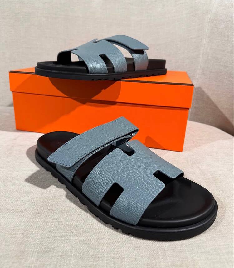 Hermès Chypre Sandal - Bleu Ciel (Epsom)