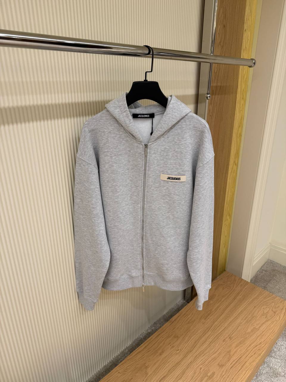 Hoodie Mit Reißverschluss Jacquemus Grau