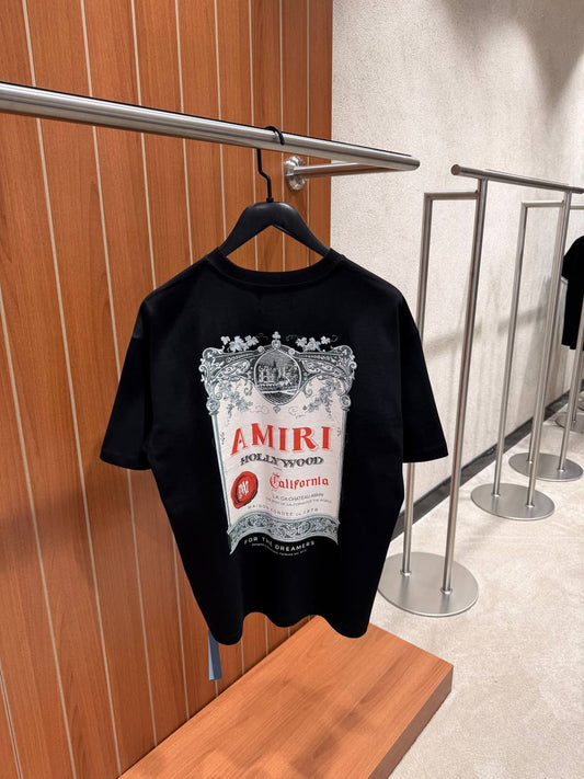 Amiri - T-Shirt Zwart Hollywood California