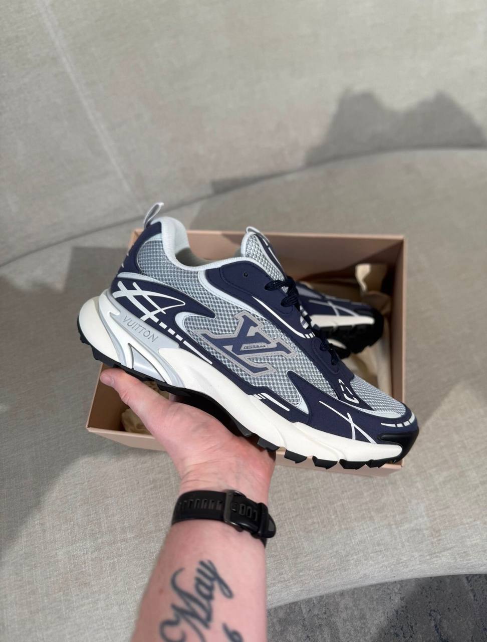 Sneakers Louis Vuitton Runner Marine/Gris